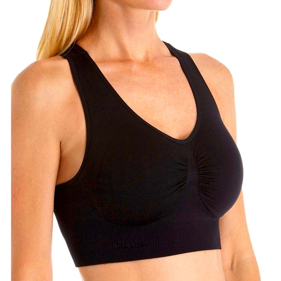 🦋 Slim Me Memoi Black Bra Set of 2! NWT L XL Sassybax style No bulge Bra - Picture 1 of 11